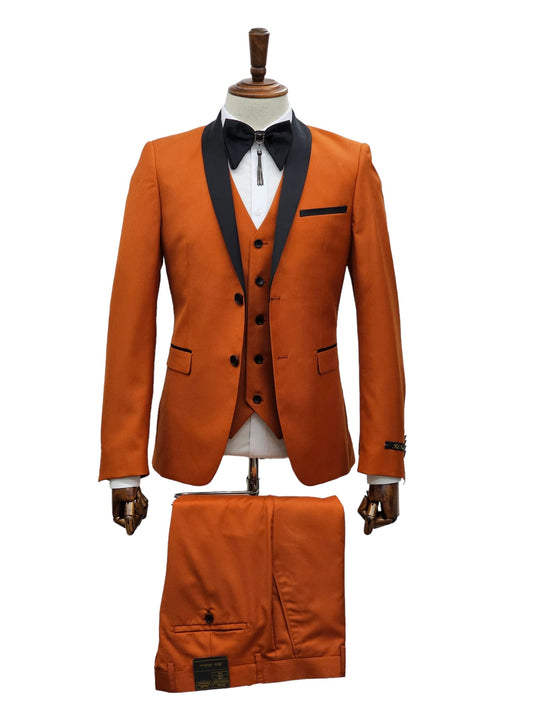 2 Button Shawl Lapel Rust Slim Fit Suit FF2SSX+V-1230